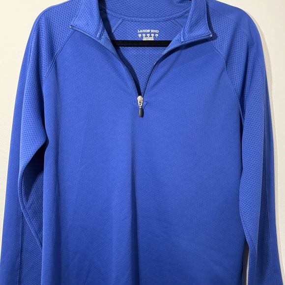 Lands’ End Men’s Performance Quarter Zip Pullover – Size M – Royal Blue - Picture 4 of 7